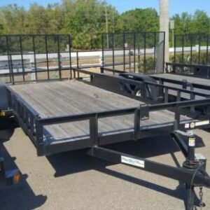 Triple Crown 7X18 Utility Trailer | Black | Rear Gate | ATV7X18