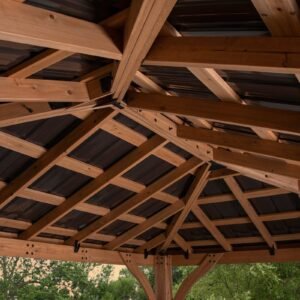 14×10 Cordova Gazebo Dark Brown - Image 3
