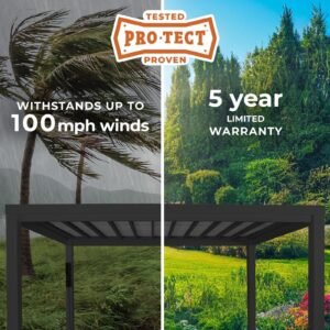 14×12 Trenton Modern Steel Pergola - Image 5