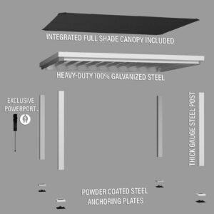 14×12 Windham Modern Steel Pergola - Image 4