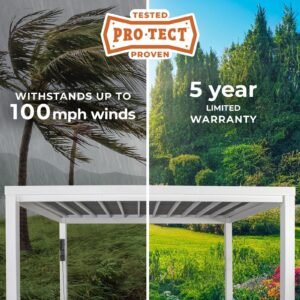 14×12 Windham Modern Steel Pergola - Image 5