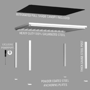 16×12 Windham Modern Steel Pergola - Image 5