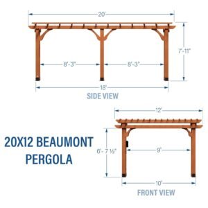 20×12 Beaumont Pergola - Image 3