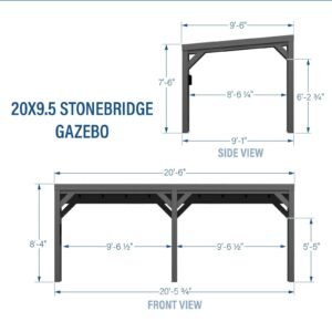 20×9.5 Stonebridge Gazebo/Carport - Image 4