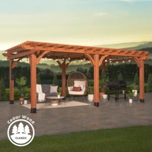 Beaumont 20×12 All Cedar Wooden Pergola - Image 3