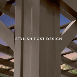 14×10 Ashford Traditional Steel Pergola With Sail Shade Soft Canopy - Image 2
